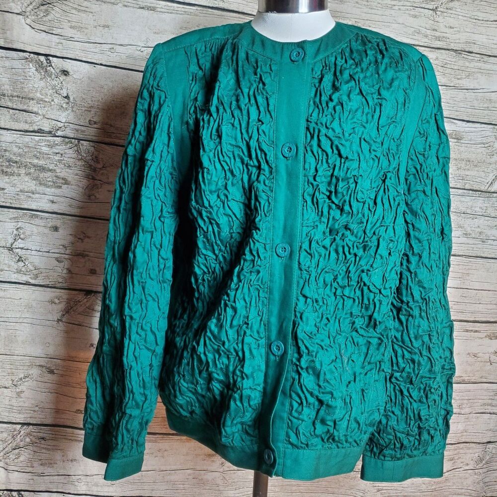 Bis Bis 80s 90s Green Top Size Medium NWOT